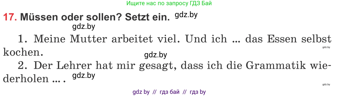 Немецкий язык (Deutsch), 8 класс Учебник (Schülerbuch), авторы: Будько Антонина Филипповна (Budjko Antonina), Урбанович Инна Ювинальевна (Urbanowitsch Ina), издательство Вышэйшая школа, Минск, 2018, страница 249, номер 17, Условие
