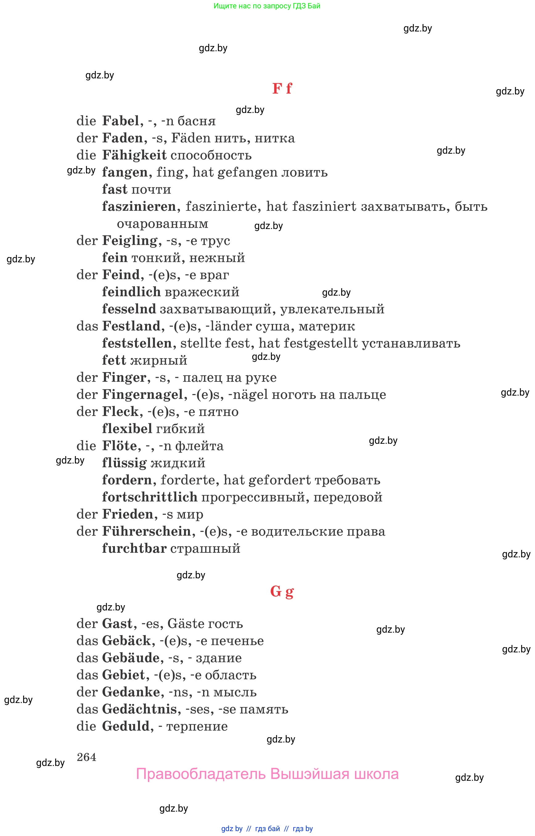 Немецкий язык (Deutsch), 8 класс Учебник (Schülerbuch), авторы: Будько Антонина Филипповна (Budjko Antonina), Урбанович Инна Ювинальевна (Urbanowitsch Ina), издательство Вышэйшая школа, Минск, 2018, страница 264