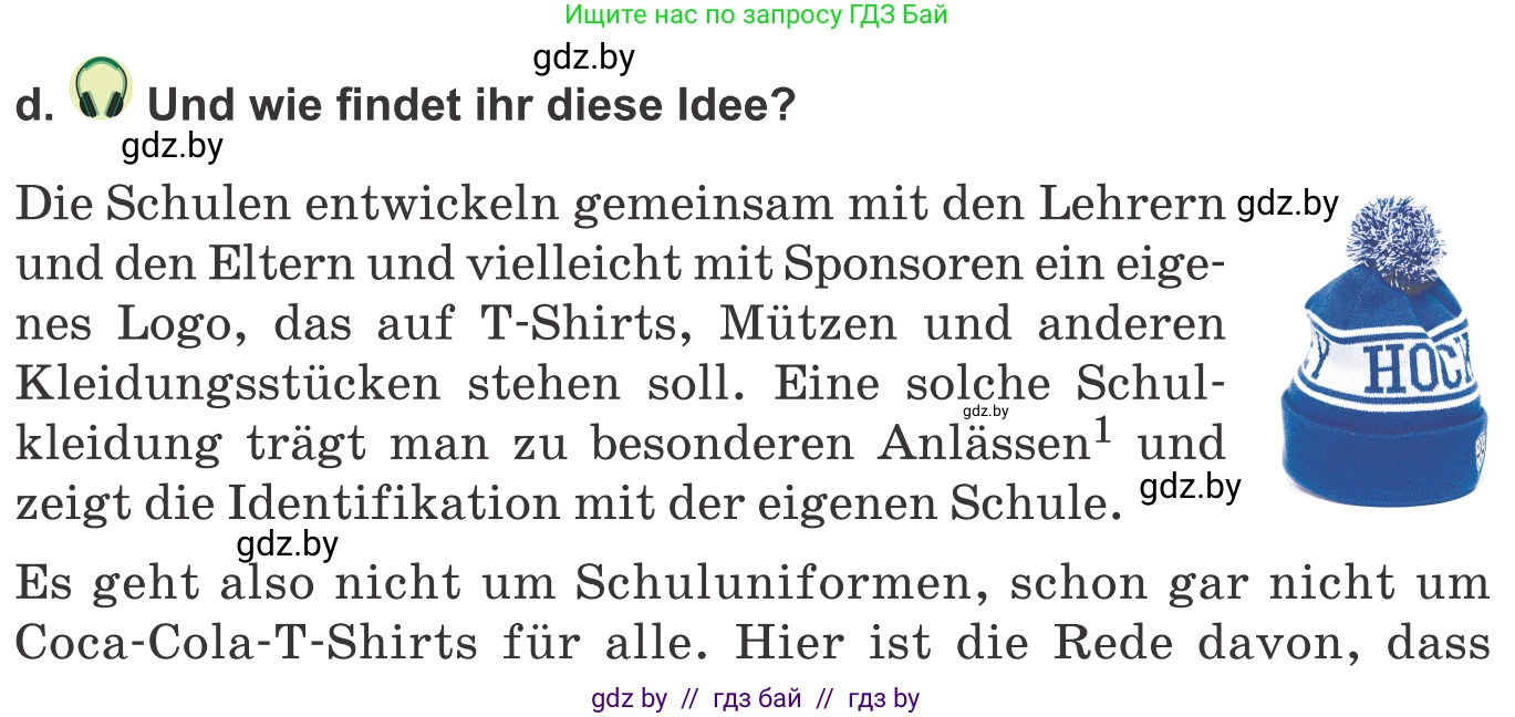 Немецкий язык (Deutsch), 9 класс Учебник (Schülerbuch), авторы: Будько Антонина Филипповна (Budjko Antonina), Урбанович Инна Ювинальевна (Urbanowitsch Ina), издательство Вышэйшая школа, Минск, 2018, серого цвета, страница 152, номер 2d, Условие