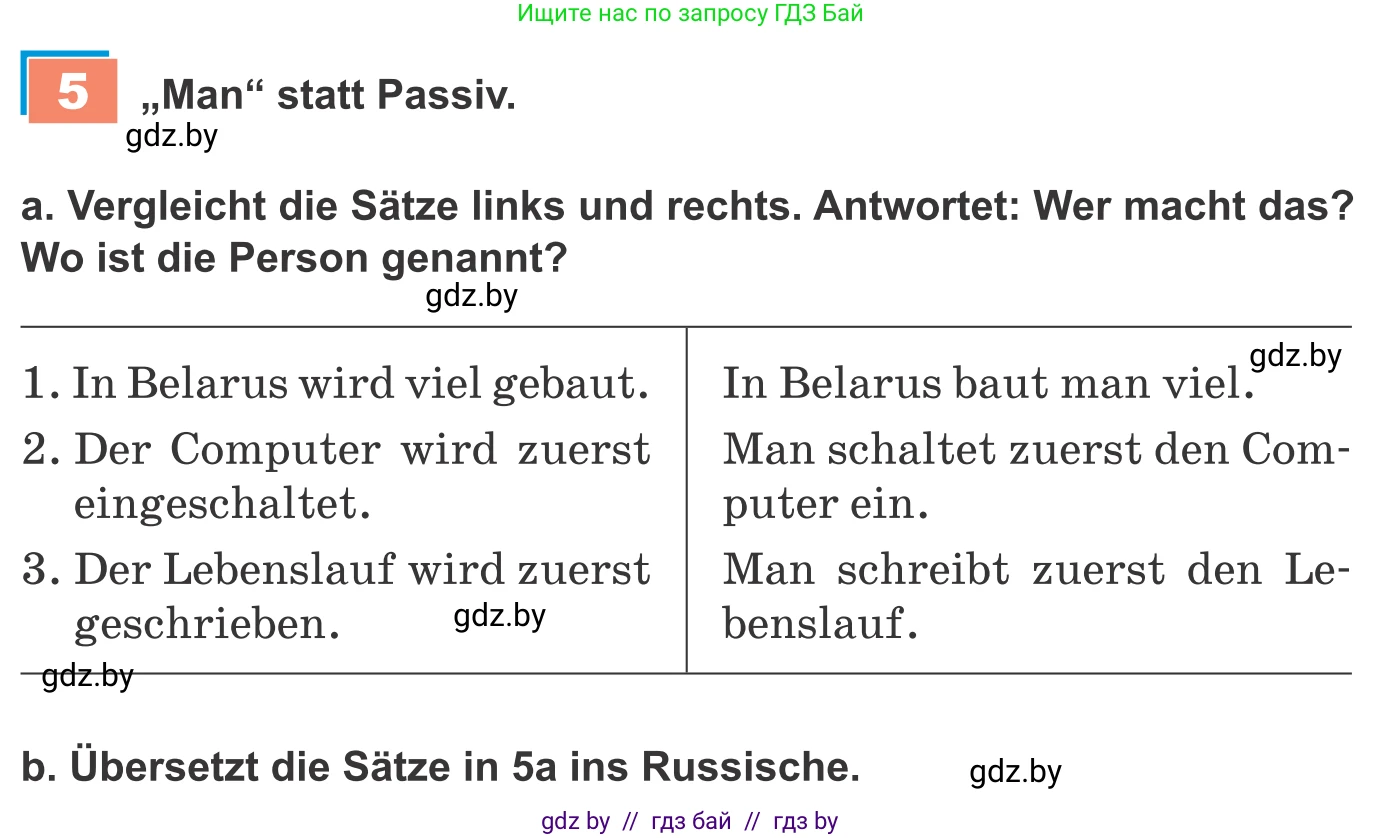 Немецкий язык (Deutsch), 9 класс Учебник (Schülerbuch), авторы: Будько Антонина Филипповна (Budjko Antonina), Урбанович Инна Ювинальевна (Urbanowitsch Ina), издательство Вышэйшая школа, Минск, 2018, серого цвета, страница 209, номер 5, Условие