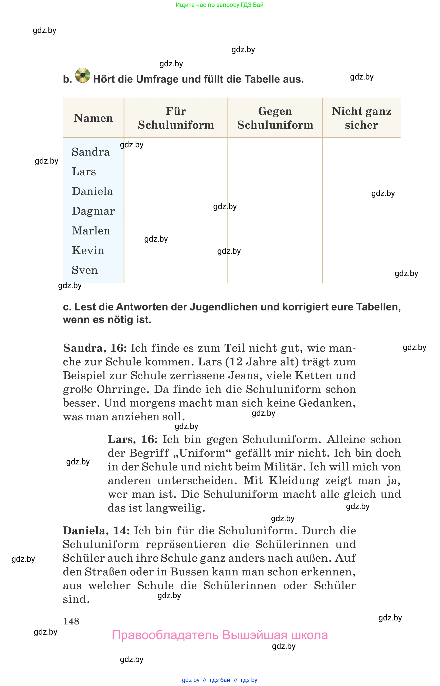 Немецкий язык (Deutsch), 9 класс Учебник (Schülerbuch), авторы: Будько Антонина Филипповна (Budjko Antonina), Урбанович Инна Ювинальевна (Urbanowitsch Ina), издательство Вышэйшая школа, Минск, 2018, серого цвета, страница 148