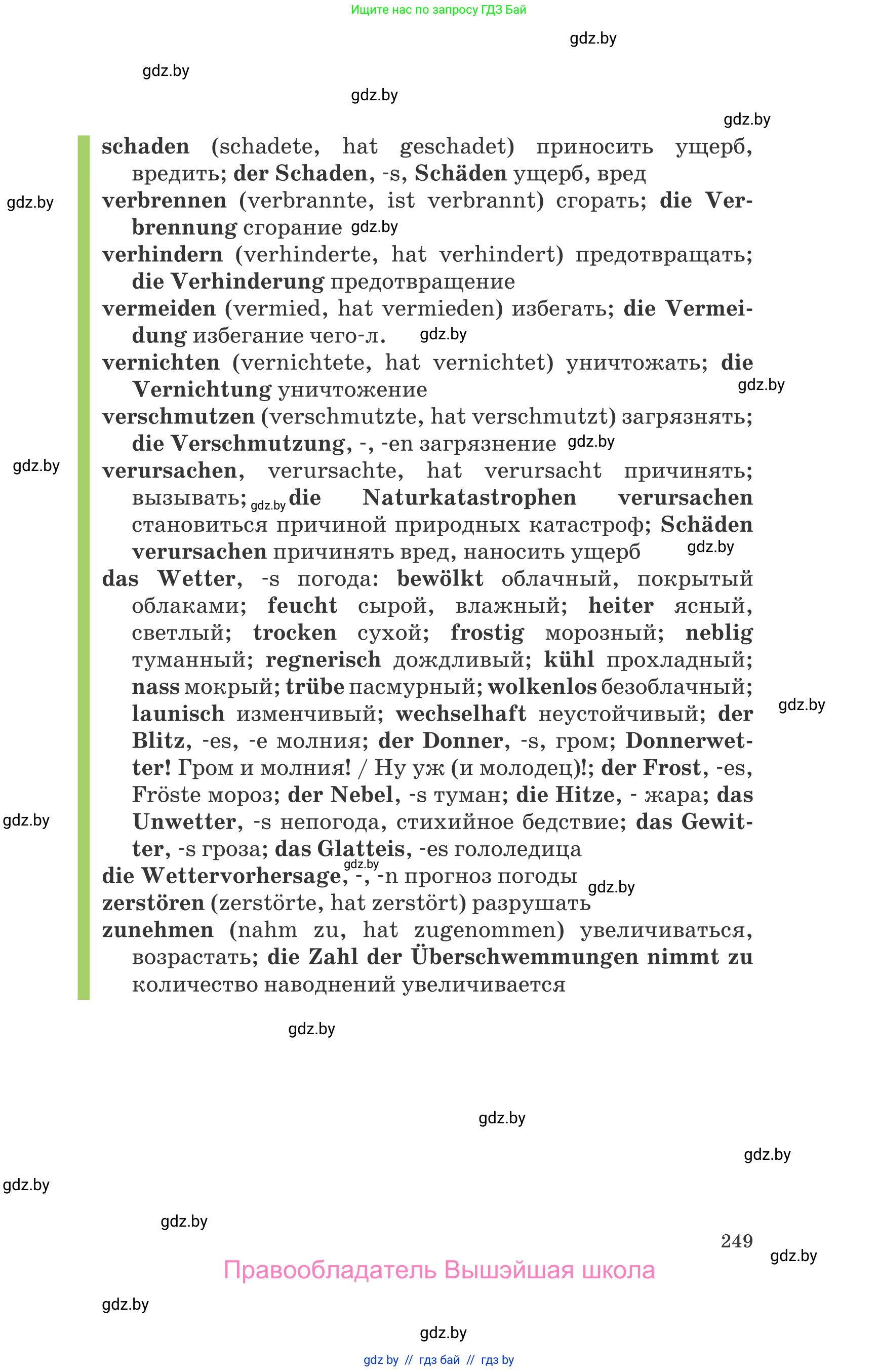 Немецкий язык (Deutsch), 9 класс Учебник (Schülerbuch), авторы: Будько Антонина Филипповна (Budjko Antonina), Урбанович Инна Ювинальевна (Urbanowitsch Ina), издательство Вышэйшая школа, Минск, 2018, серого цвета, страница 249