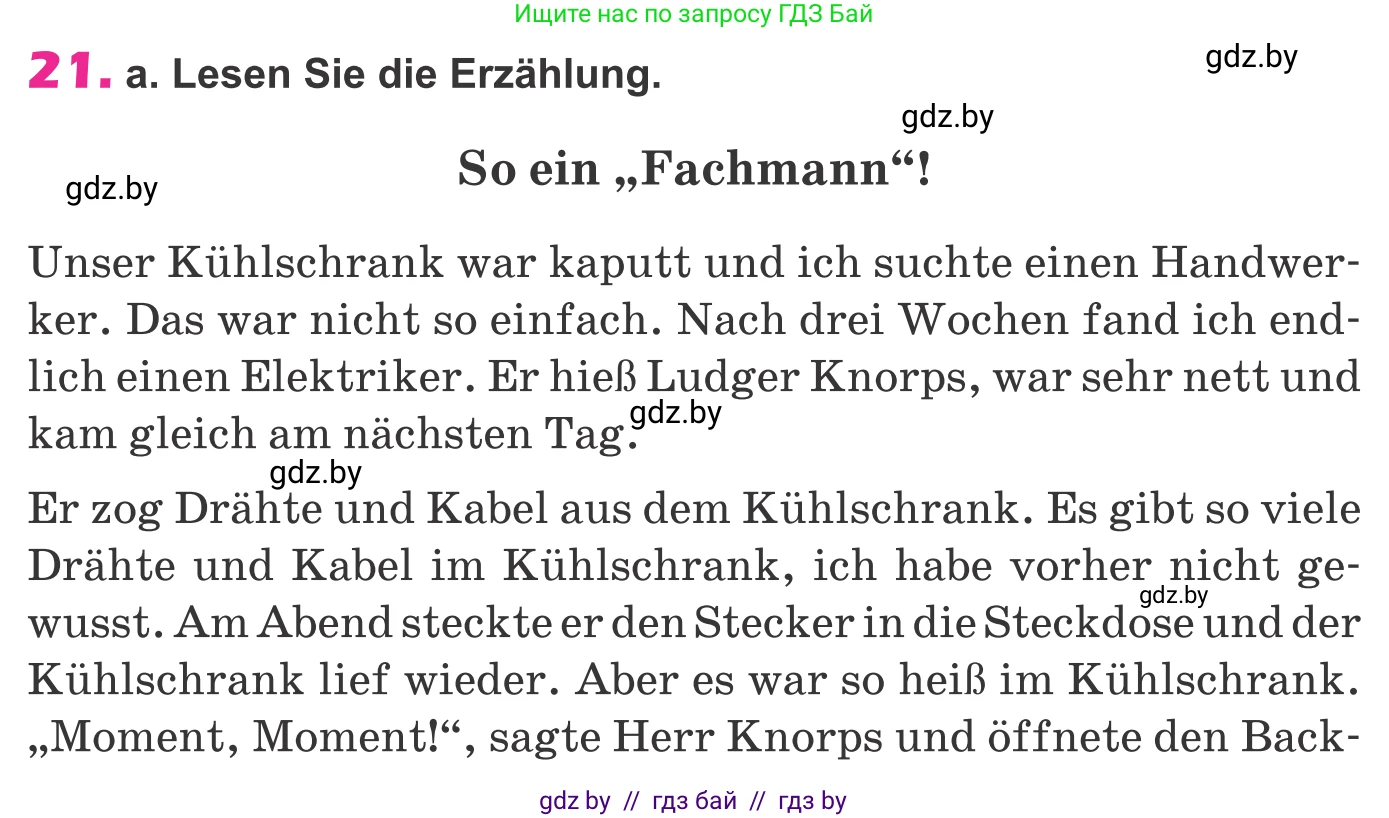 Немецкий язык (Deutsch), 10 класс Учебник (Schülerbuch), авторы: Будько Антонина Филипповна (Budjko Antonina), Урбанович Инна Ювинальевна (Urbanowitsch Ina), издательство Вышэйшая школа, Минск, 2018, оранжевого цвета, страница 300, номер 21, Условие