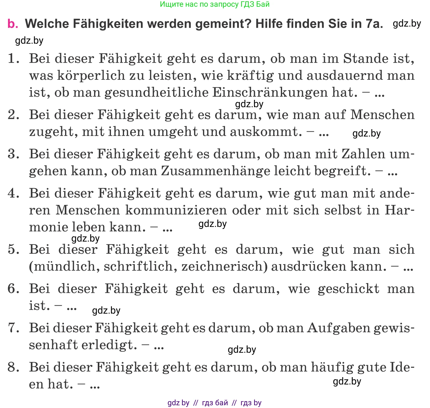 Немецкий язык (Deutsch), 11 класс Учебник (Schülerbuch), авторы: Будько Антонина Филипповна (Budjko Antonina), Урбанович Инна Ювинальевна (Urbanowitsch Ina), издательство Вышэйшая школа, Минск, 2019, бирюзового цвета, страница 13, номер 7b, Условие