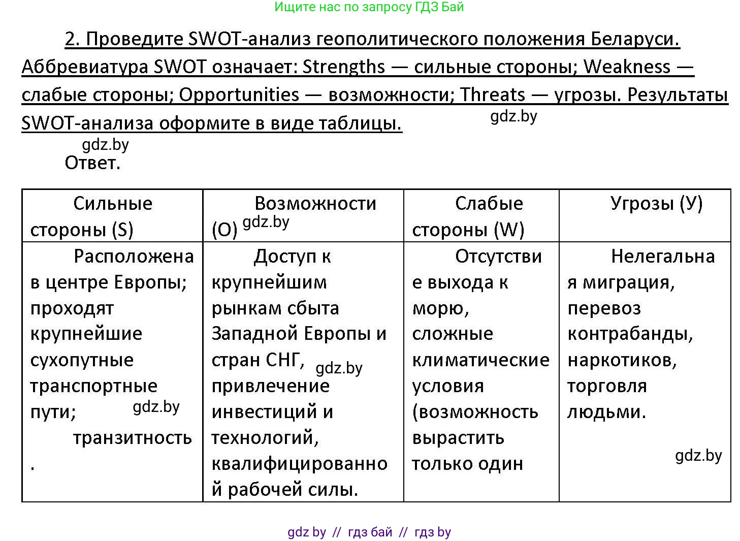 Обществоведение, 11 класс Учебник, авторы: Чуприс Ольга Ивановна, Балашенко Сергей Александрович, Денисюк Нина Павловна, Калинин С А, Киселёва Т М, Короткевич М П, Михалёва Т Н, Петоченко Т М, Побережная О Е, Подкопаев В В, Салей Е А, Шидловский А В, издательство Адукацыя i выхаванне, Минск, 2021, салатового цвета, страница 100, номер 2, Решение