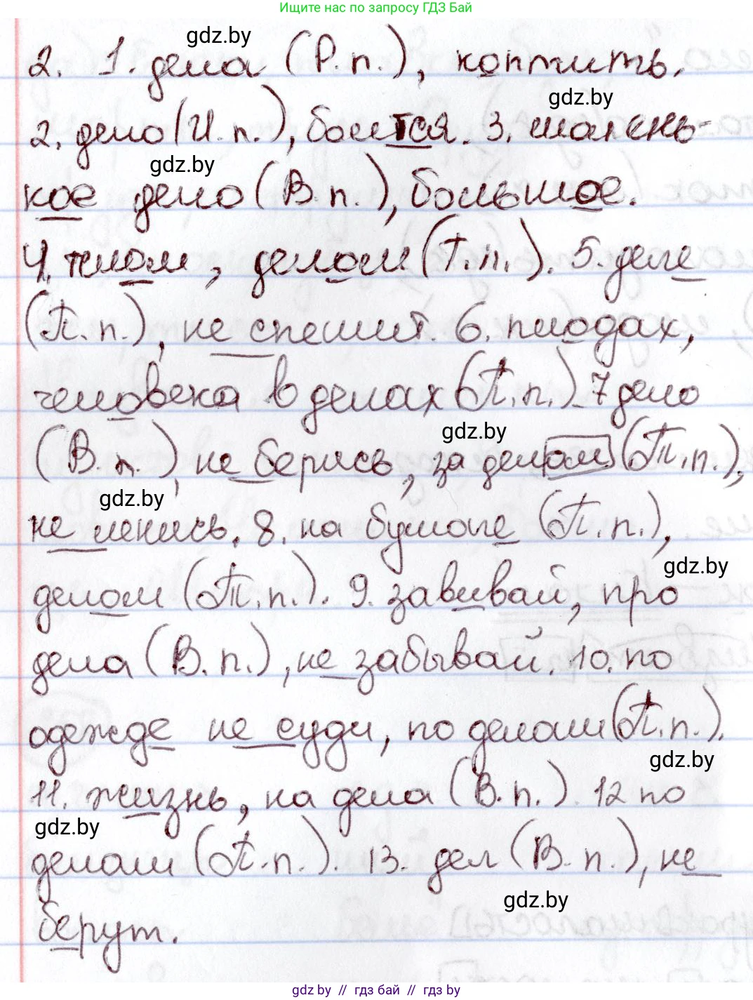 Русский язык, 6 класс Учебник, авторы: Мурина Лариса Александровна, Игнатович Татьяна Владимировна, Жадейко Жанна Фёдоровна, издательство Национальный институт образования, Минск, 2020, страница 124, номер 261, Решение 2 (продолжение 2)