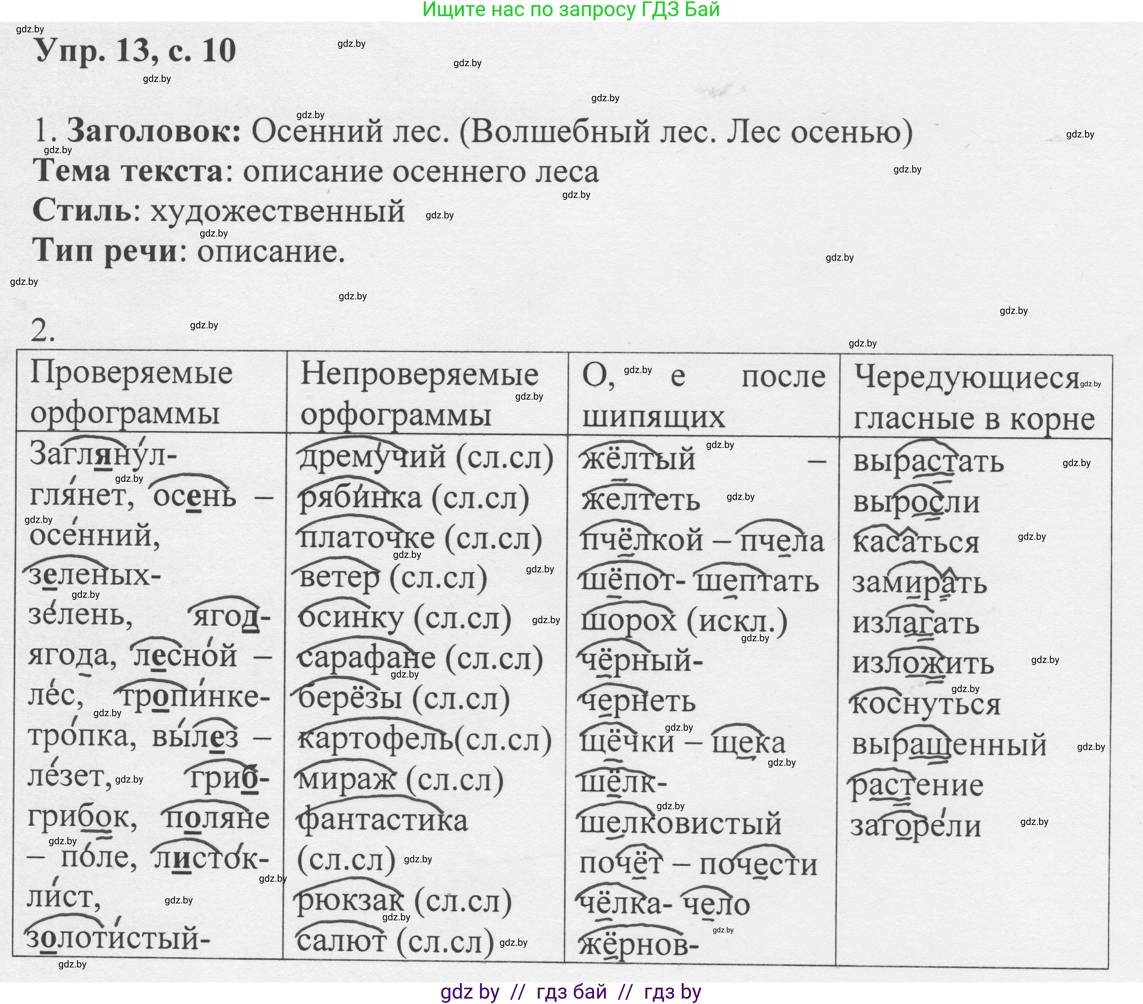 Русский язык, 6 класс Учебник, авторы: Мурина Лариса Александровна, Игнатович Татьяна Владимировна, Жадейко Жанна Фёдоровна, издательство Национальный институт образования, Минск, 2020, страница 10, номер 13, Решение 1