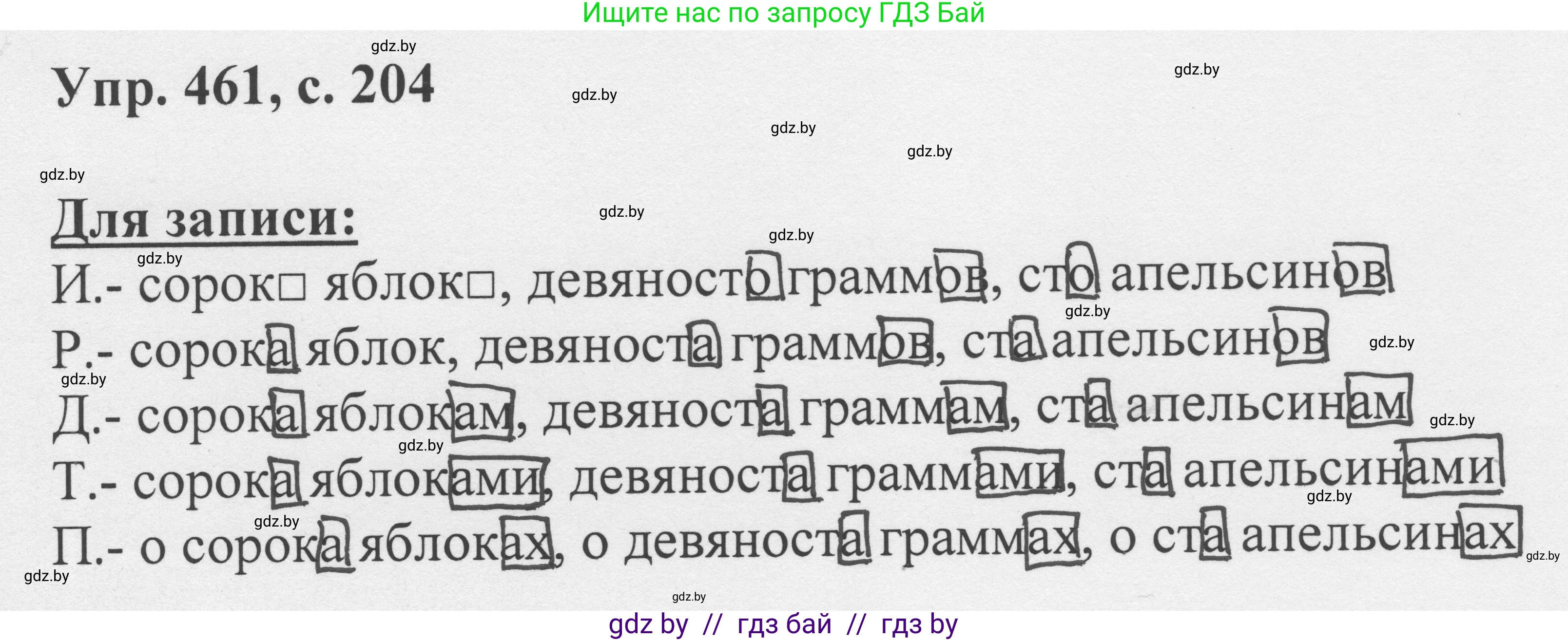 Русский язык, 6 класс Учебник, авторы: Мурина Лариса Александровна, Игнатович Татьяна Владимировна, Жадейко Жанна Фёдоровна, издательство Национальный институт образования, Минск, 2020, страница 204, номер 461, Решение 1