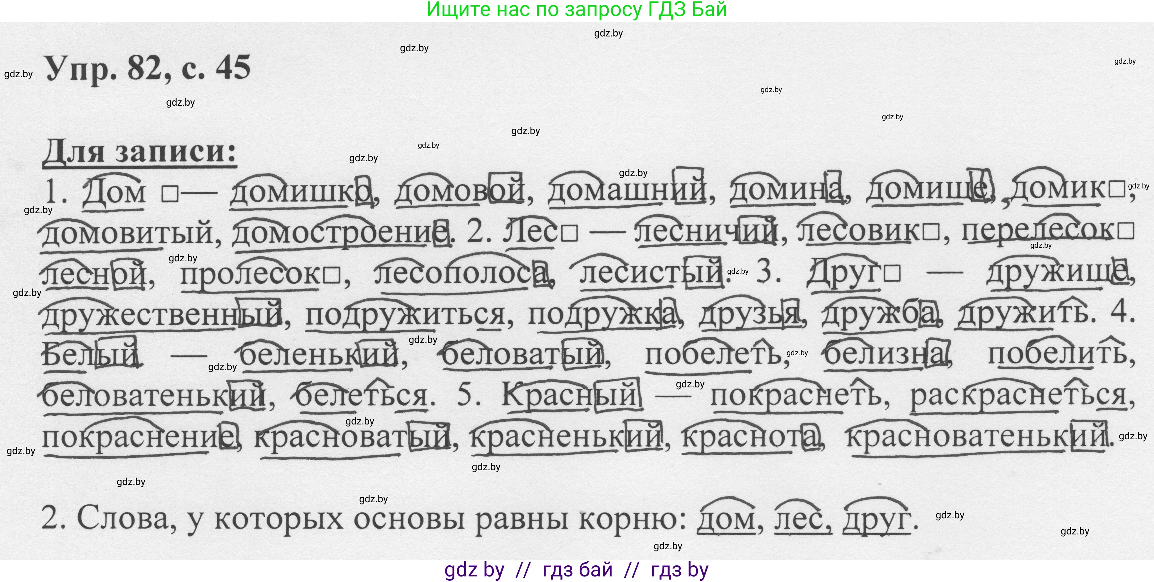 Русский язык, 6 класс Учебник, авторы: Мурина Лариса Александровна, Игнатович Татьяна Владимировна, Жадейко Жанна Фёдоровна, издательство Национальный институт образования, Минск, 2020, страница 45, номер 82, Решение 1