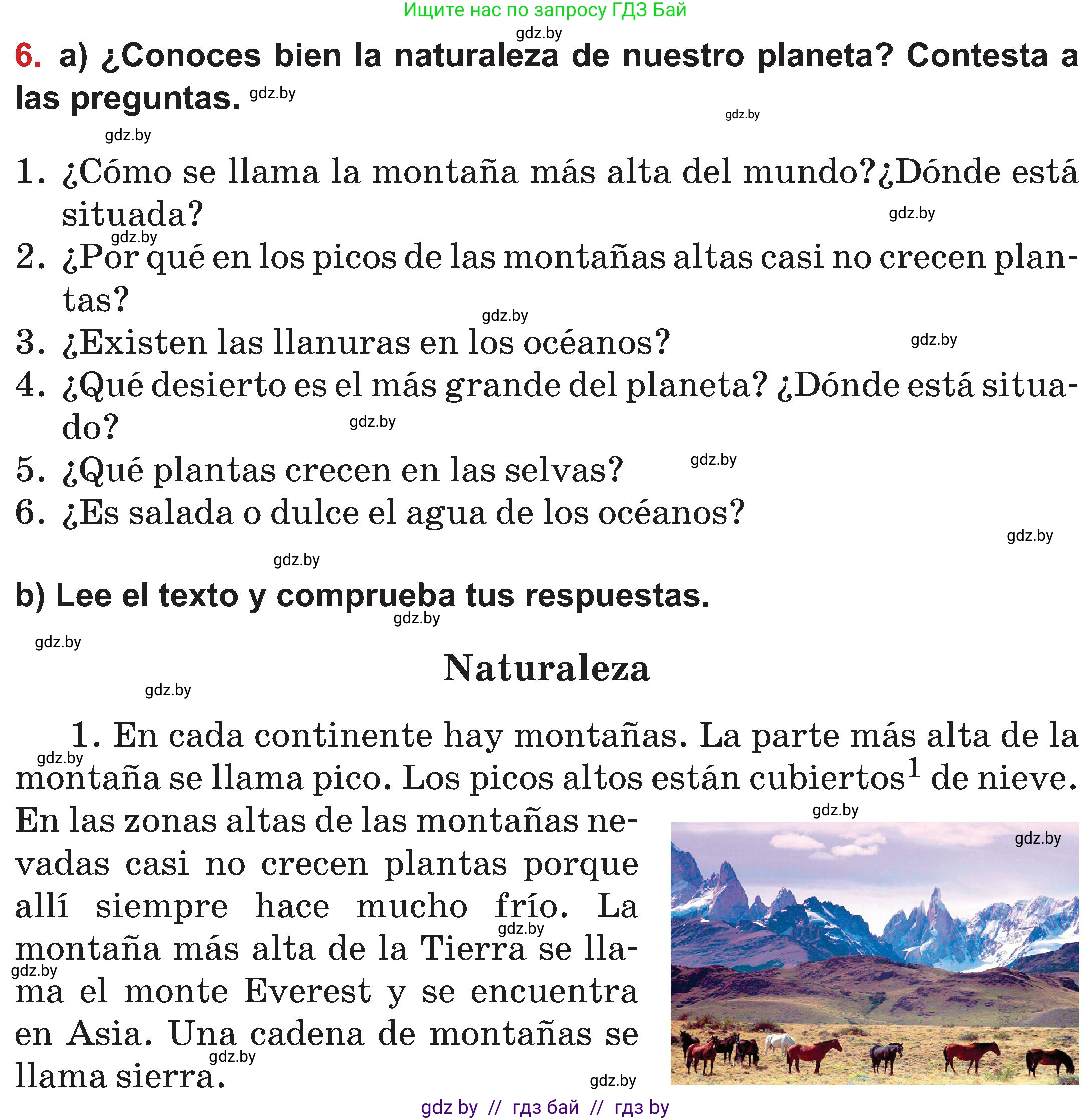 Испанский язык, 5 класс Учебник, авторы: Цыбулева Татьяна Эдуардовна, Пушкина Ольга Александровна, издательство Вышэйшая школа, Минск, 2017, оранжевого цвета, страница 19, номер 6, Условие