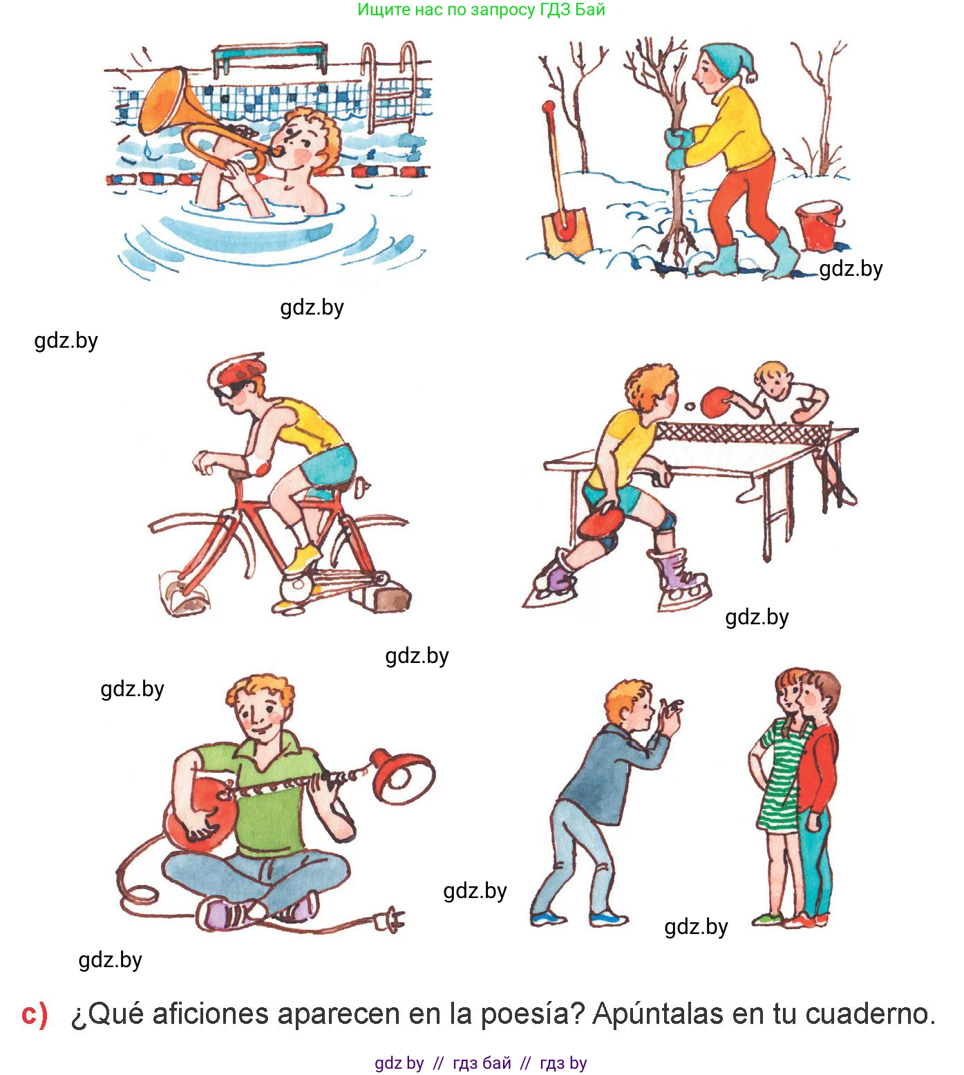 Испанский язык, 6 класс Учебник, авторы: Цыбулева Татьяна Эдуардовна, Пушкина Ольга Александровна, издательство Издательский центр БГУ, Минск, 2018, Часть 1, страница 40, номер 1, Условие (продолжение 2)