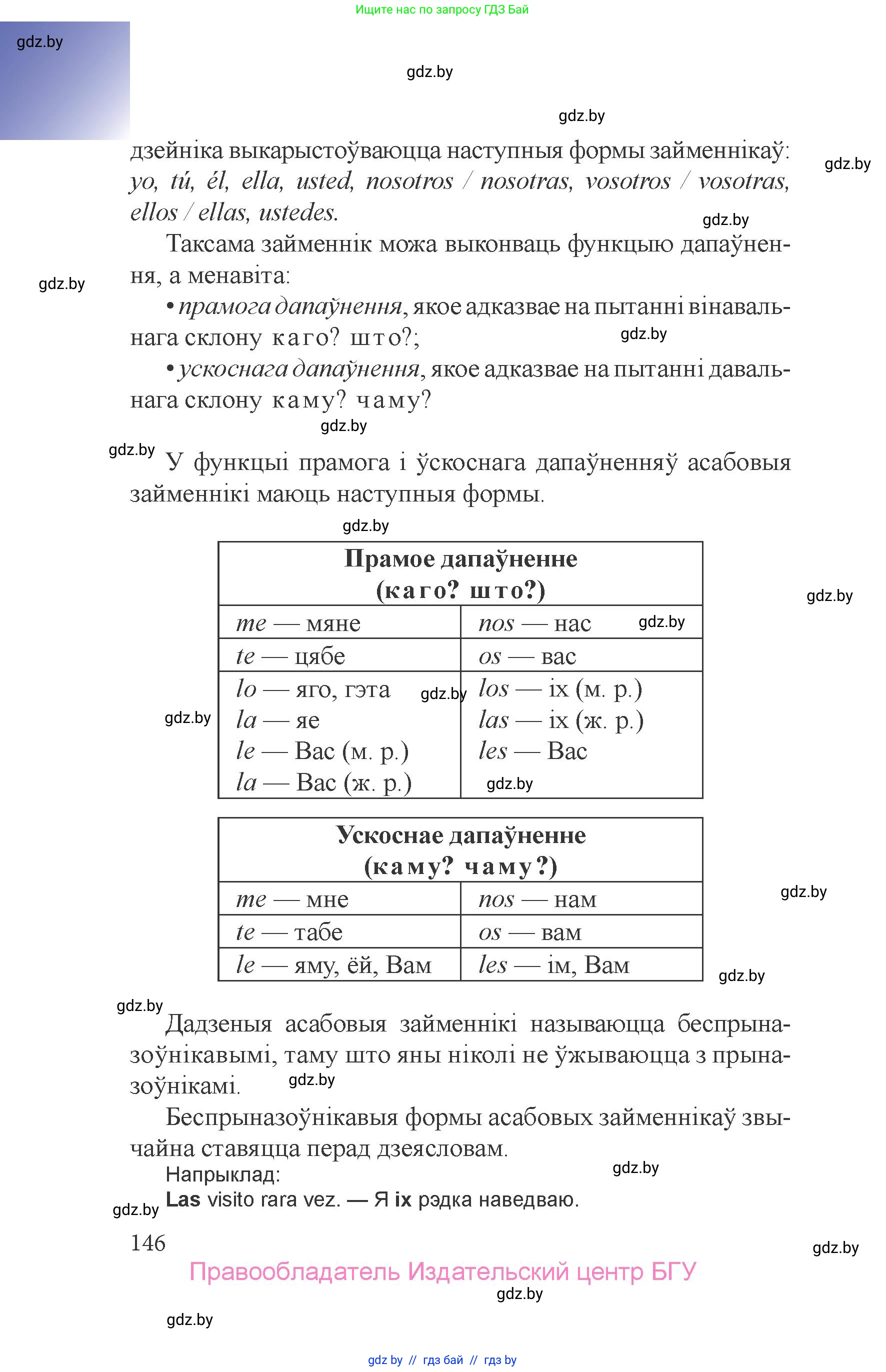 Испанский язык, 6 класс Учебник, авторы: Цыбулева Татьяна Эдуардовна, Пушкина Ольга Александровна, издательство Издательский центр БГУ, Минск, 2018, страница 146