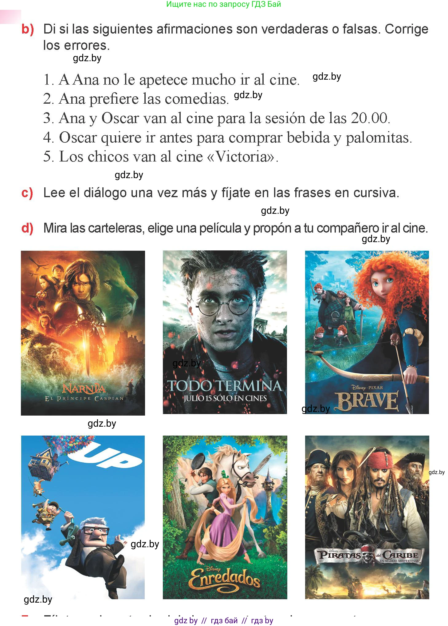 Испанский язык, 6 класс Учебник, авторы: Цыбулева Татьяна Эдуардовна, Пушкина Ольга Александровна, издательство Издательский центр БГУ, Минск, 2018, Часть 1, страница 87, номер 6, Условие (продолжение 2)