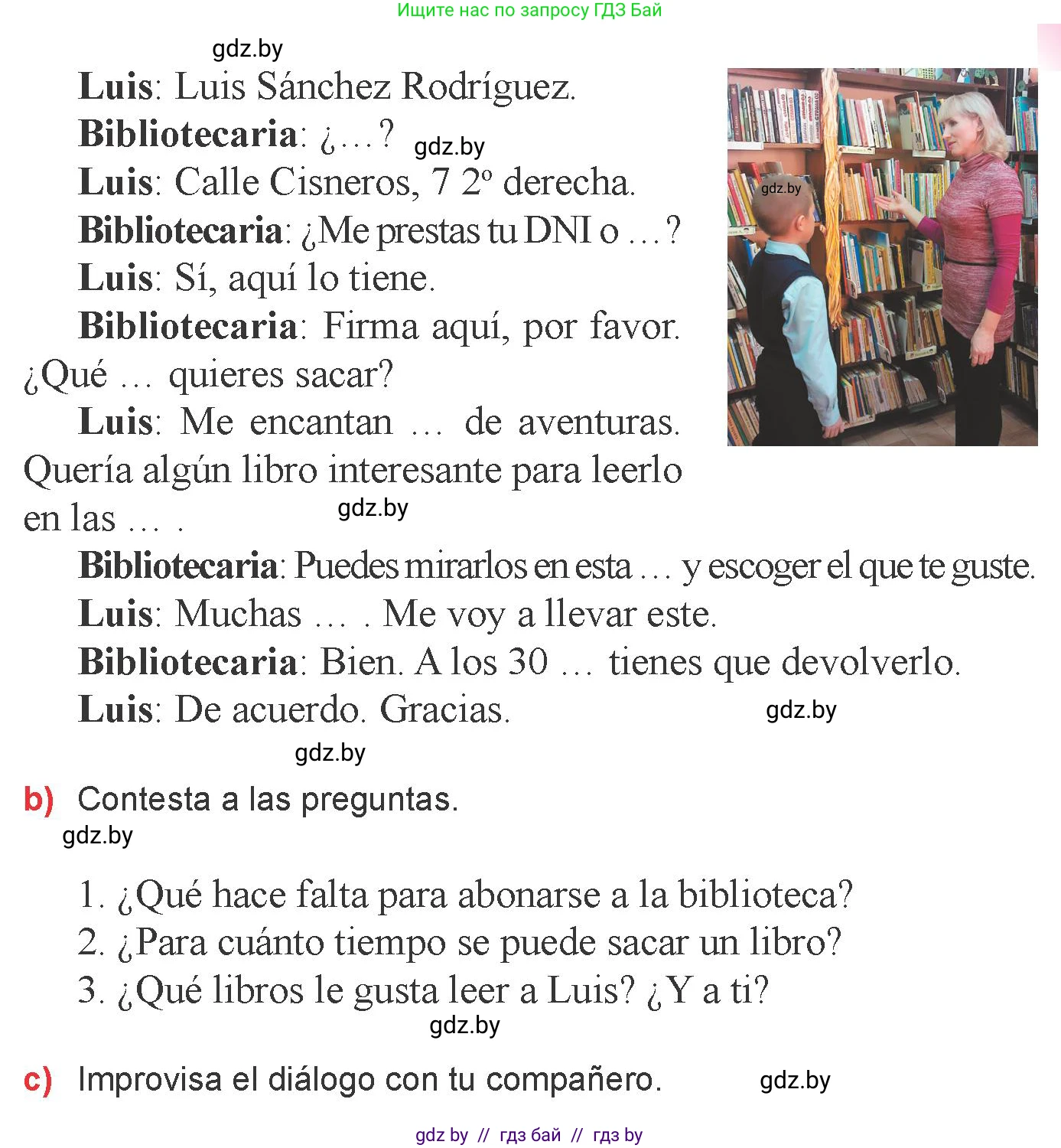 Испанский язык, 6 класс Учебник, авторы: Цыбулева Татьяна Эдуардовна, Пушкина Ольга Александровна, издательство Издательский центр БГУ, Минск, 2018, Часть 1, страница 102, номер 12, Условие (продолжение 2)