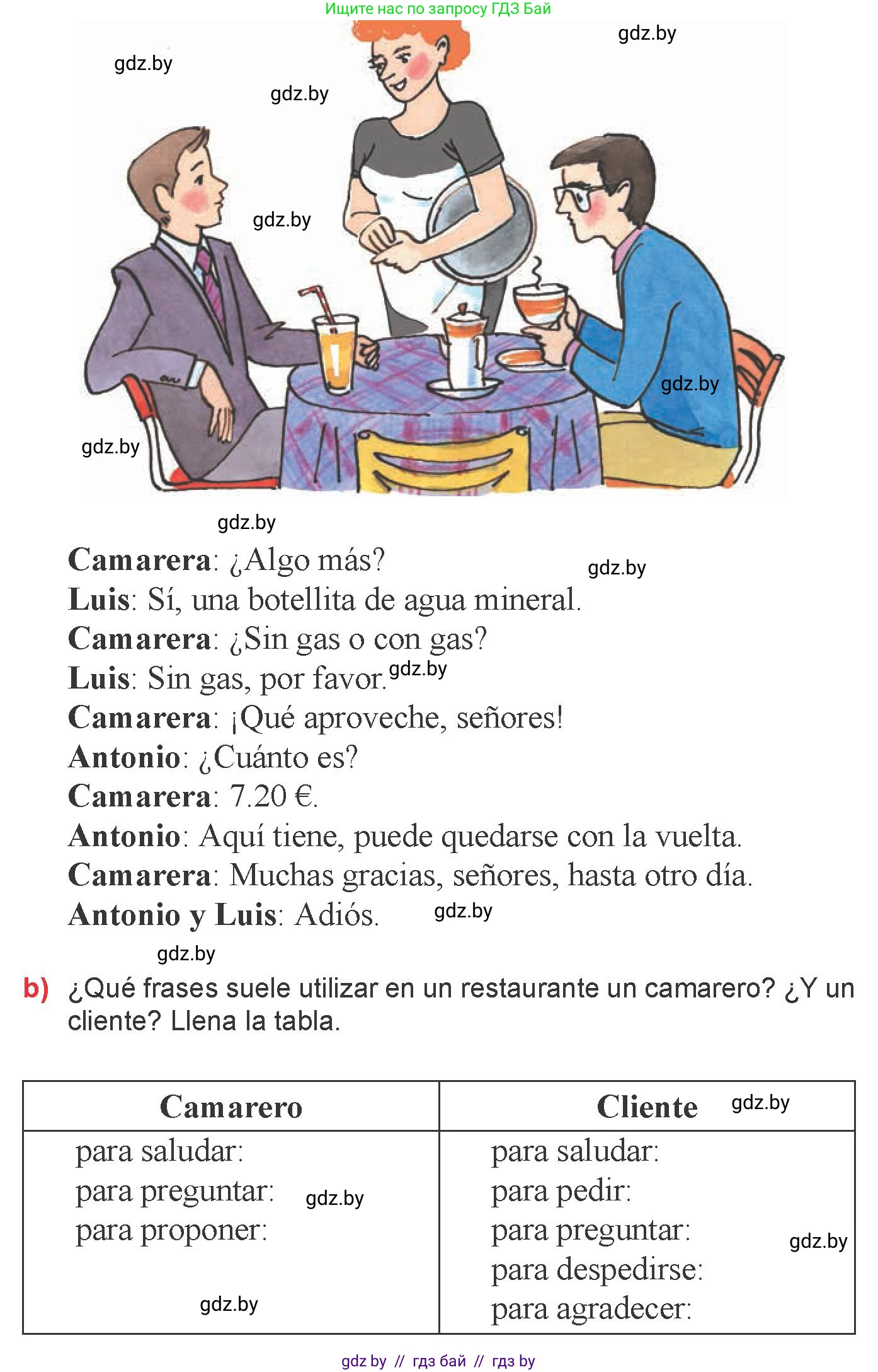 Испанский язык, 6 класс Учебник, авторы: Цыбулева Татьяна Эдуардовна, Пушкина Ольга Александровна, издательство Издательский центр БГУ, Минск, 2018, Часть 2, страница 23, номер 6, Условие (продолжение 2)