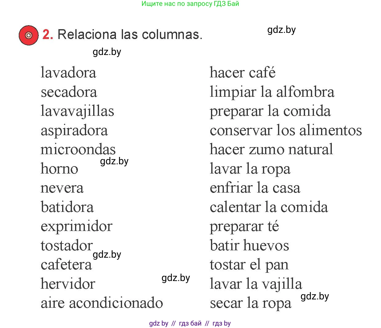 Испанский язык, 6 класс Учебник, авторы: Цыбулева Татьяна Эдуардовна, Пушкина Ольга Александровна, издательство Издательский центр БГУ, Минск, 2018, Часть 2, страница 77, номер 2, Условие