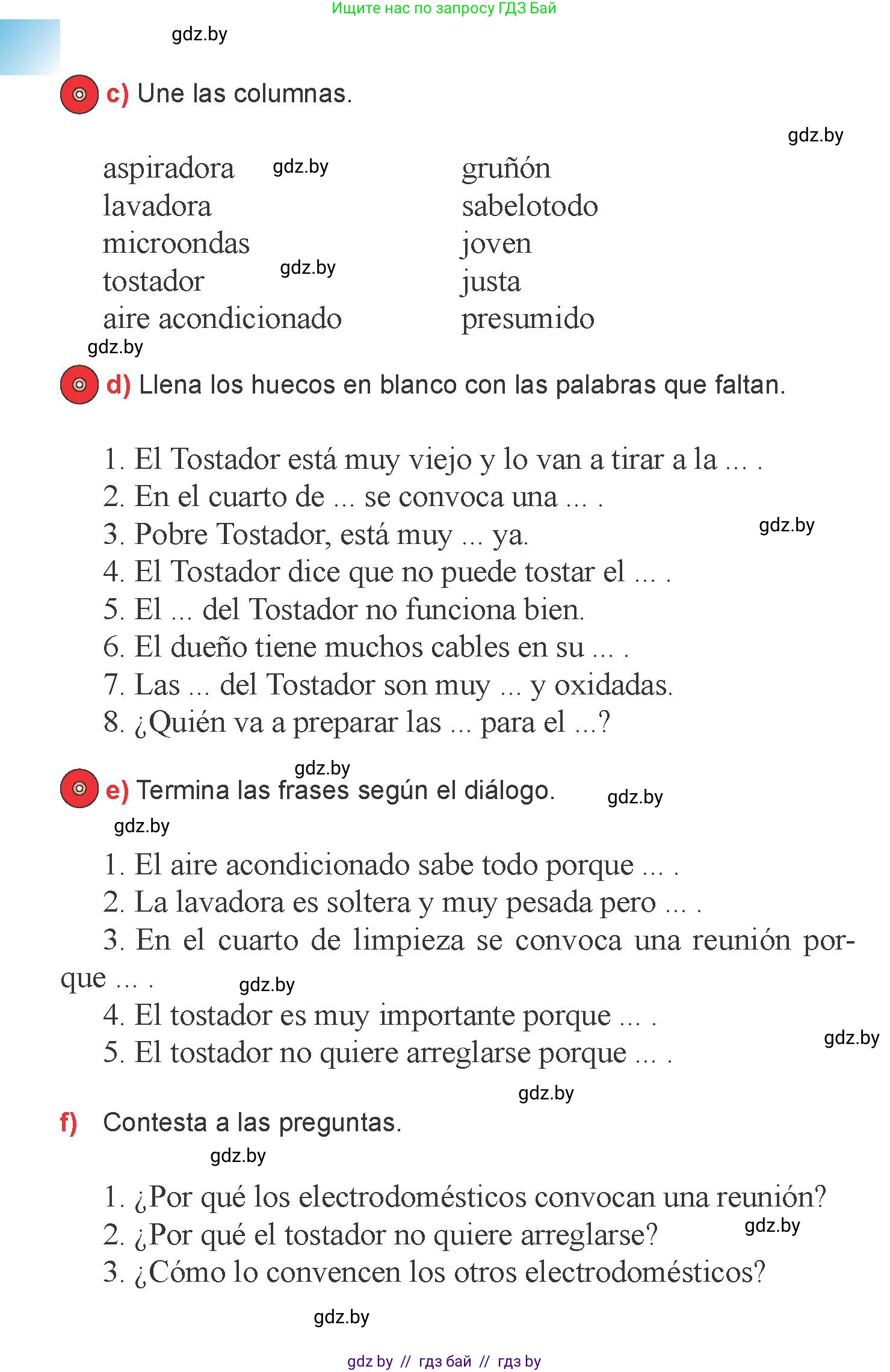 Испанский язык, 6 класс Учебник, авторы: Цыбулева Татьяна Эдуардовна, Пушкина Ольга Александровна, издательство Издательский центр БГУ, Минск, 2018, Часть 2, страница 81, номер 9, Условие (продолжение 4)