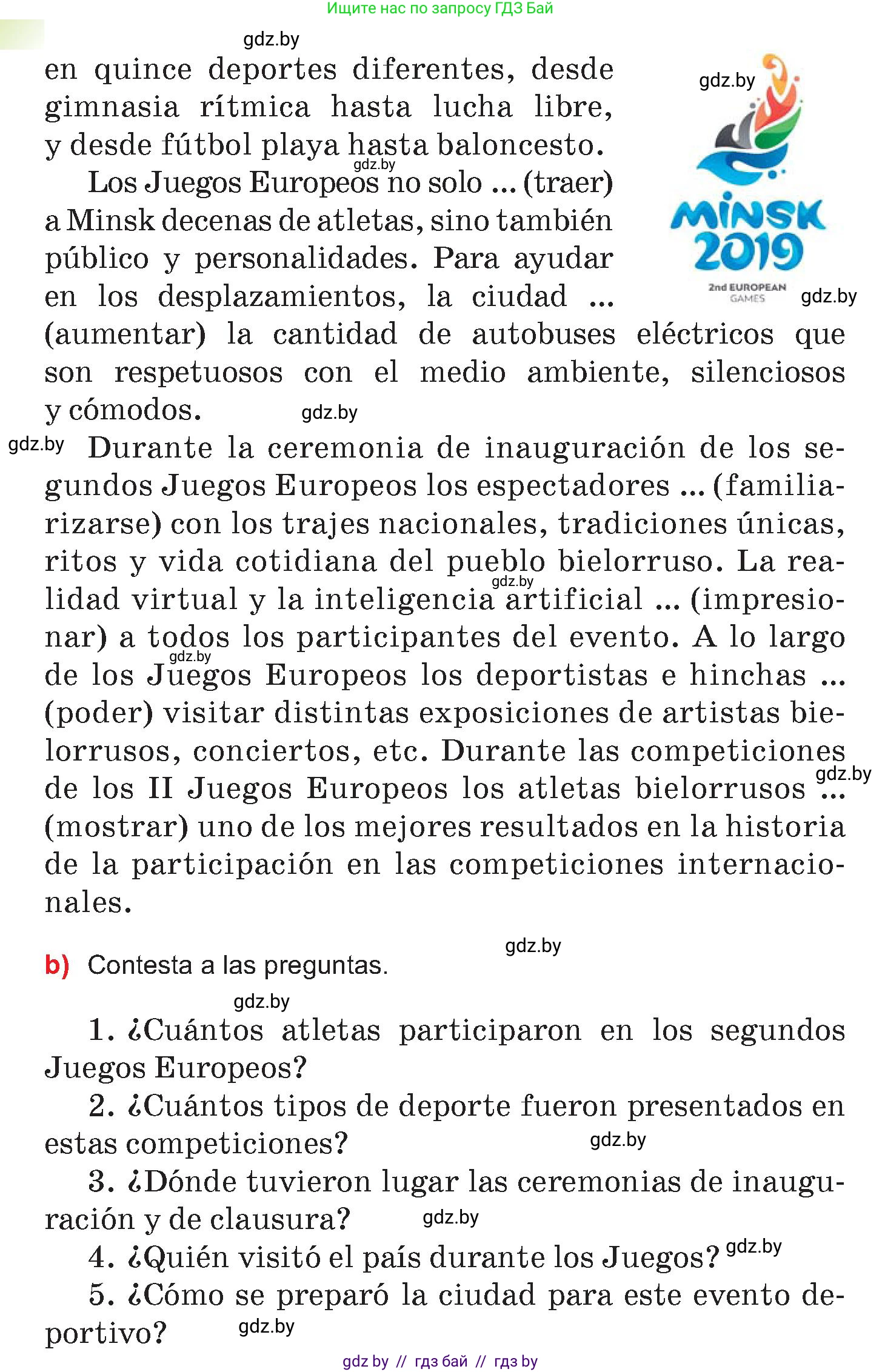 Испанский язык, 7 класс Учебник, авторы: Цыбулева Татьяна Эдуардовна, Пушкина Ольга Александровна, Карпиевич Галина Константиновна, издательство Издательский центр БГУ, Минск, 2019, бирюзового цвета, Часть 2, страница 29, номер 7, Условие (продолжение 2)