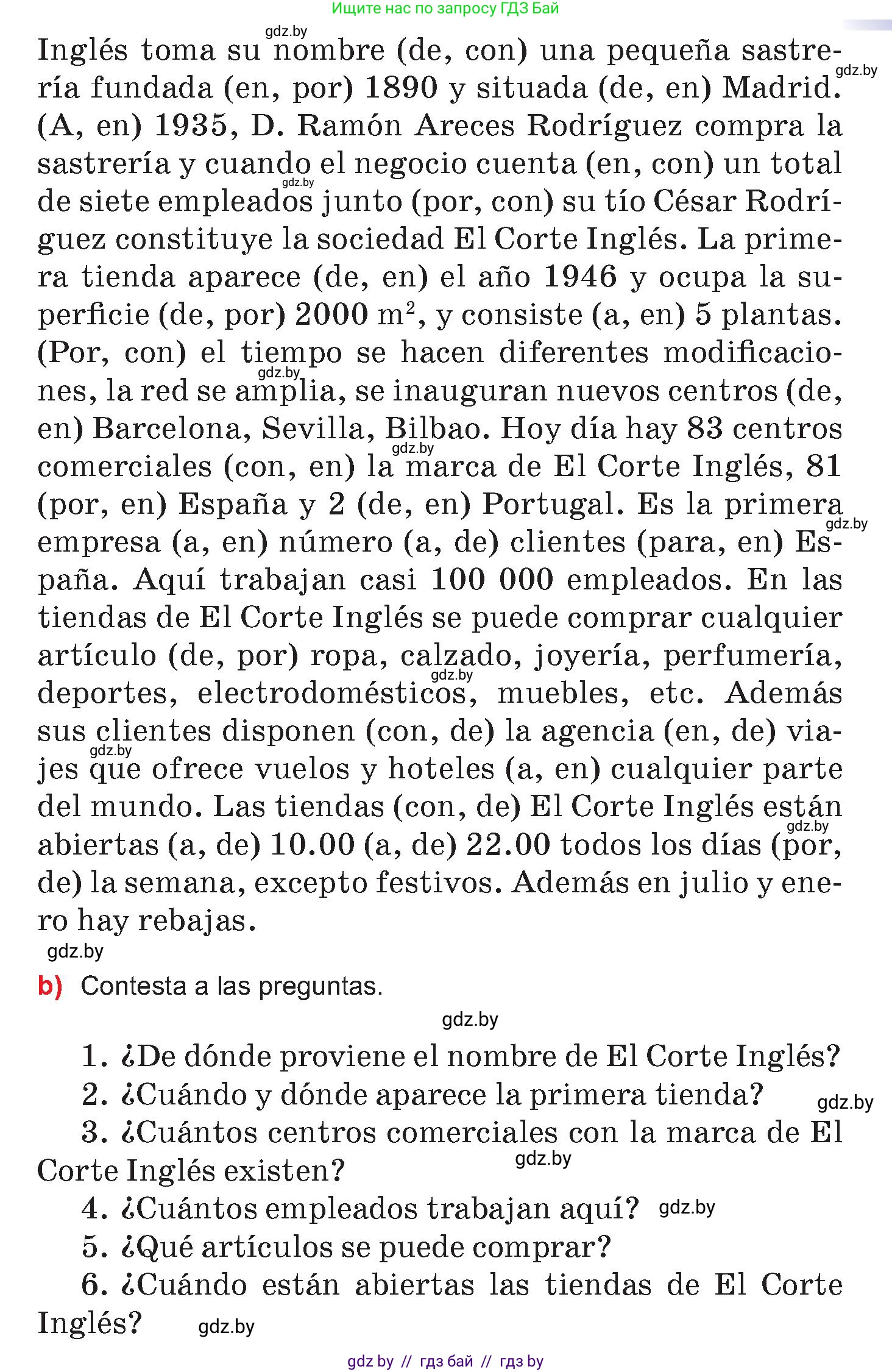 Испанский язык, 7 класс Учебник, авторы: Цыбулева Татьяна Эдуардовна, Пушкина Ольга Александровна, Карпиевич Галина Константиновна, издательство Издательский центр БГУ, Минск, 2019, бирюзового цвета, Часть 2, страница 90, номер 8, Условие (продолжение 2)