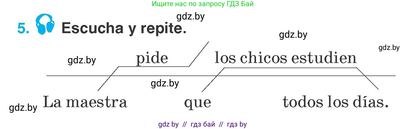 Испанский язык, 7 класс Учебник, автор: Гриневич Елена Карловна, издательство Вышэйшая школа, Минск, 2017, оранжевого цвета, страница 68, номер 5, Условие
