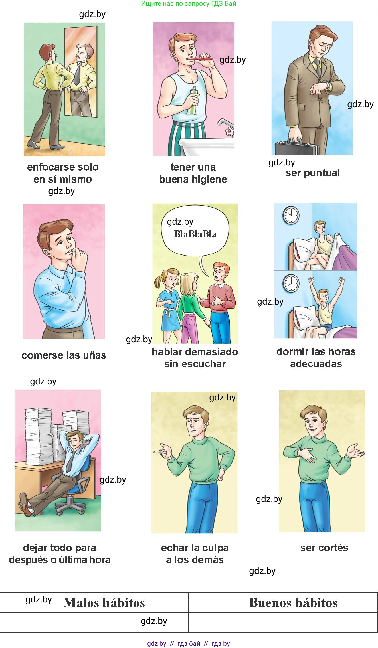 Испанский язык, 9 класс Учебник, авторы: Цыбулева Татьяна Эдуардовна, Пушкина Ольга Александровна, издательство Издательский центр БГУ, Минск, 2017, страница 34, номер 2, Условие (продолжение 2)