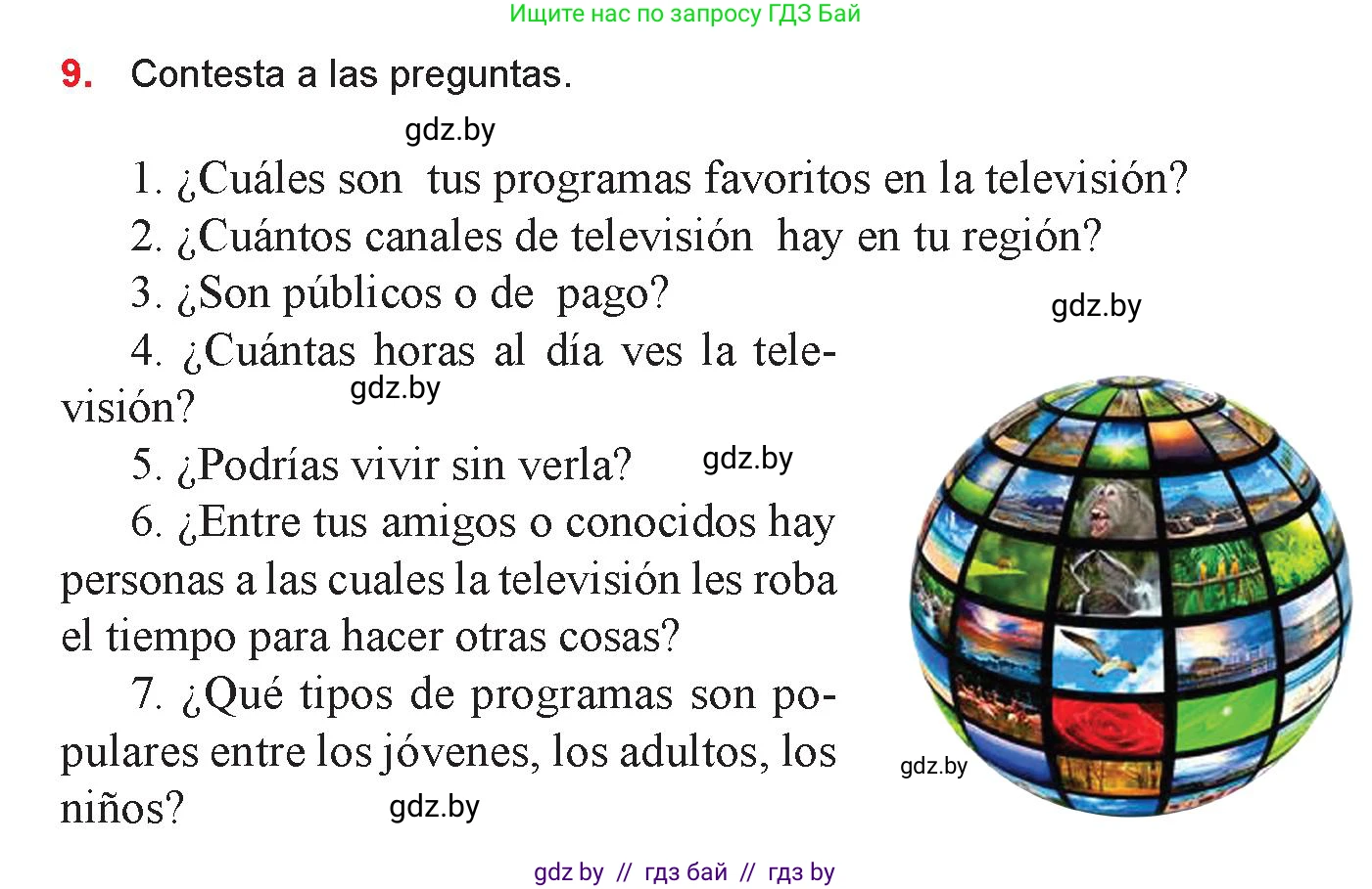 Испанский язык, 9 класс Учебник, авторы: Цыбулева Татьяна Эдуардовна, Пушкина Ольга Александровна, издательство Издательский центр БГУ, Минск, 2017, страница 35, номер 9, Условие