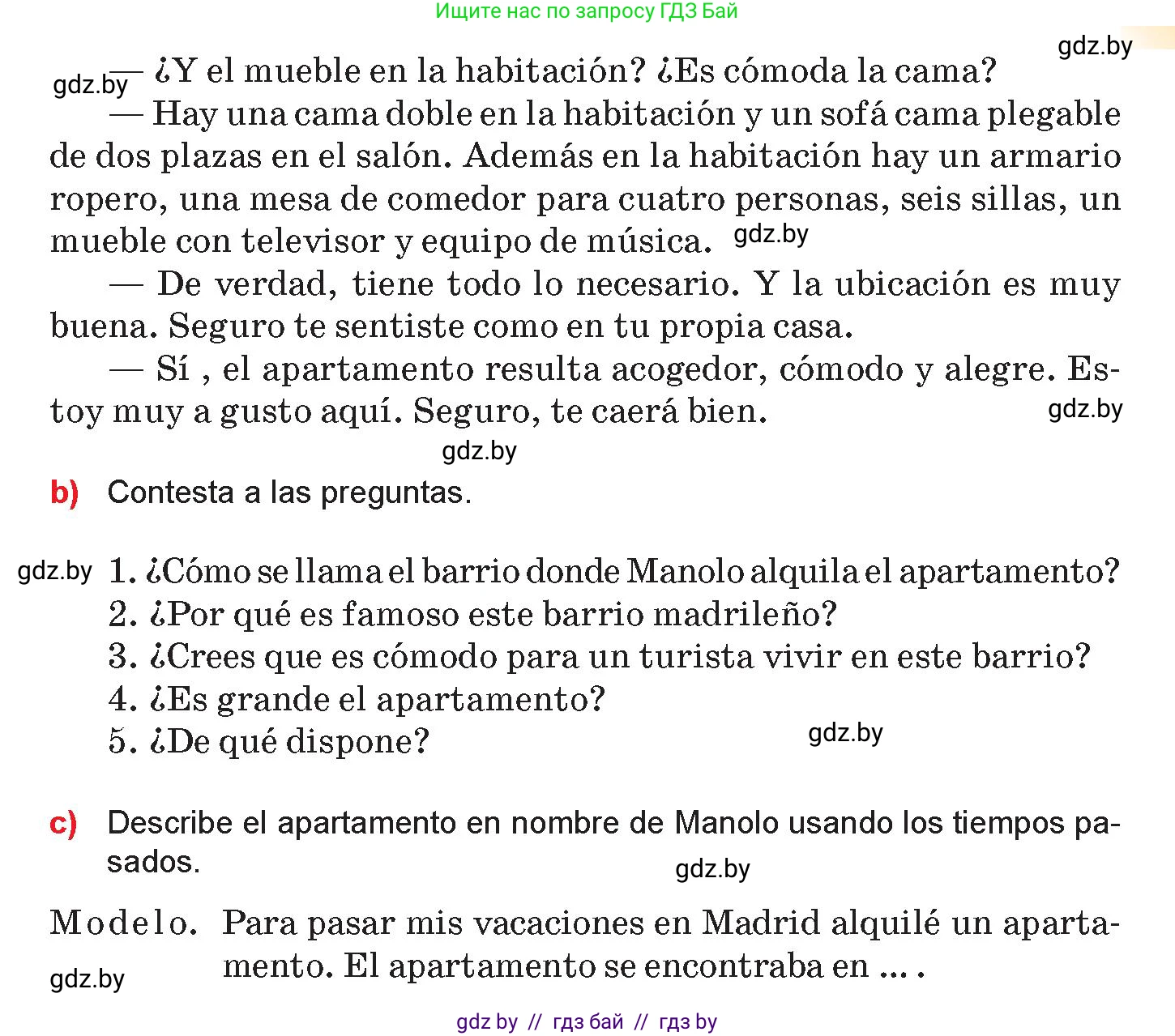 Испанский язык, 10 класс Учебник, авторы: Цыбулева Татьяна Эдуардовна, Пушкина Ольга Александровна, Карпиевич Галина Константиновна, издательство Издательский центр БГУ, Минск, 2019, оранжевого цвета, страница 56, номер 8, Условие (продолжение 2)