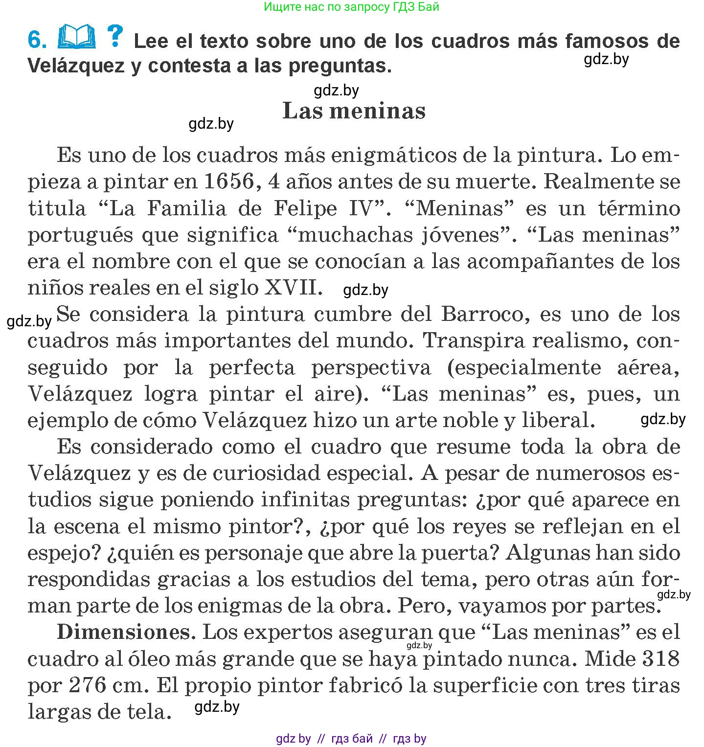 Испанский язык, 10 класс Учебник, авторы: Гриневич Елена Карловна, Янукенас Ольга Викторовна, издательство Вышэйшая школа, Минск, 2019, оранжевого цвета, страница 172, номер 6, Условие